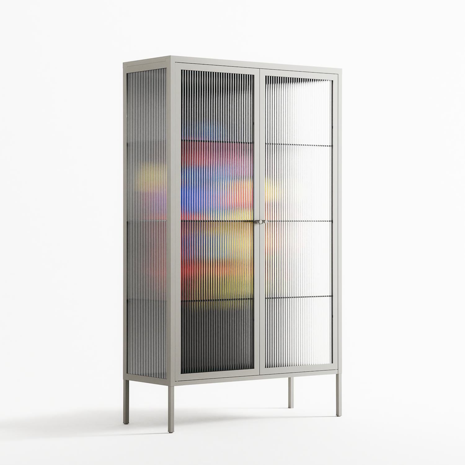 Mushroom Dance Multi - Cabinet - Aley Wild - Chalk - Reeded glass