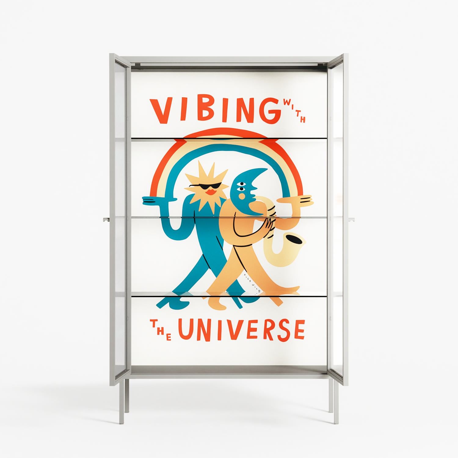 Vibing With The Universe - Cabinet - Aley Wild - Chalk - Reeded glass