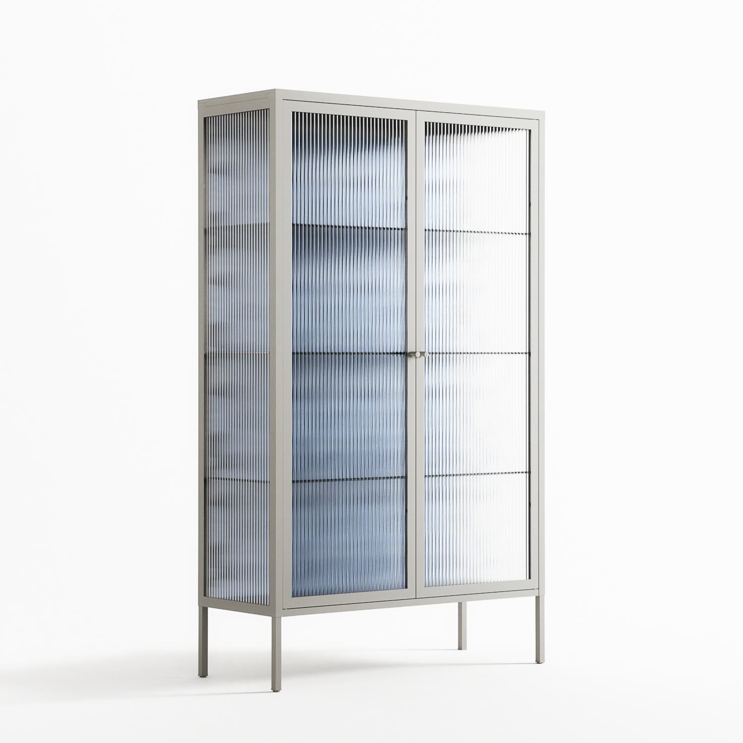 Blue Poppy 2 - Cabinet - Katie O’Shea - Chalk - Reeded glass