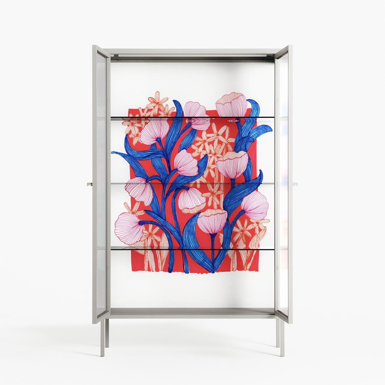 Buttercup - Cabinet - Katie O’Shea - Chalk - Reeded glass