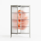 Orange Flowers 1 - Cabinet - Katie O’Shea - Chalk - Reeded glass