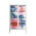 Pink Anemones - Cabinet - Katie O’Shea - Chalk - Reeded glass