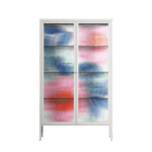 Pink Anemones - Cabinet - Katie O’Shea - Chalk - Reeded glass