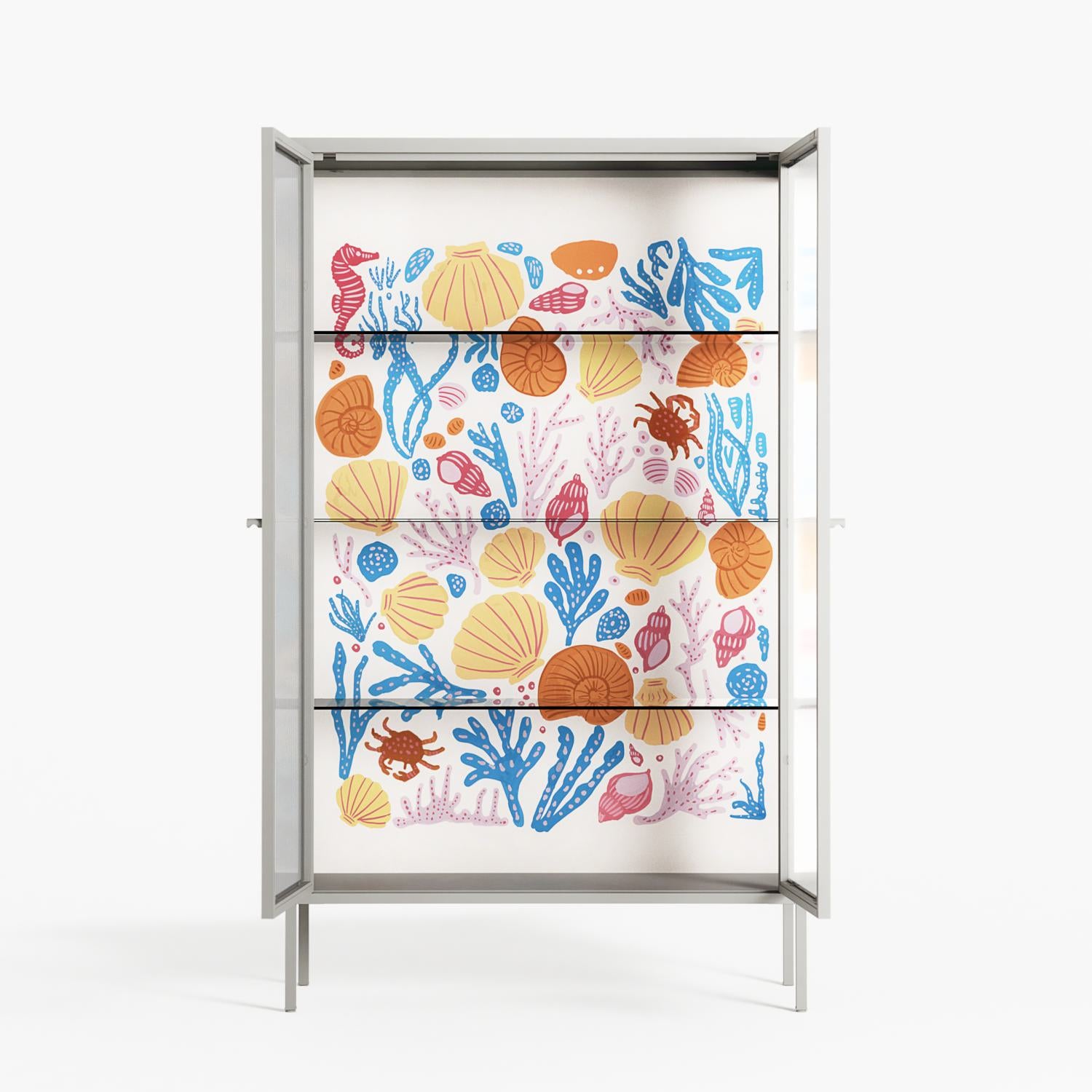 Sea Critters - Cabinet - Katie O’Shea - Chalk - Reeded glass