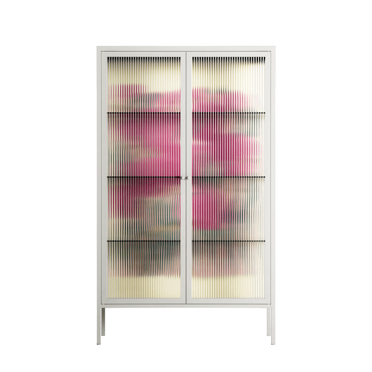 Tulips - Cabinet - Katie O’Shea - Chalk - Reeded glass