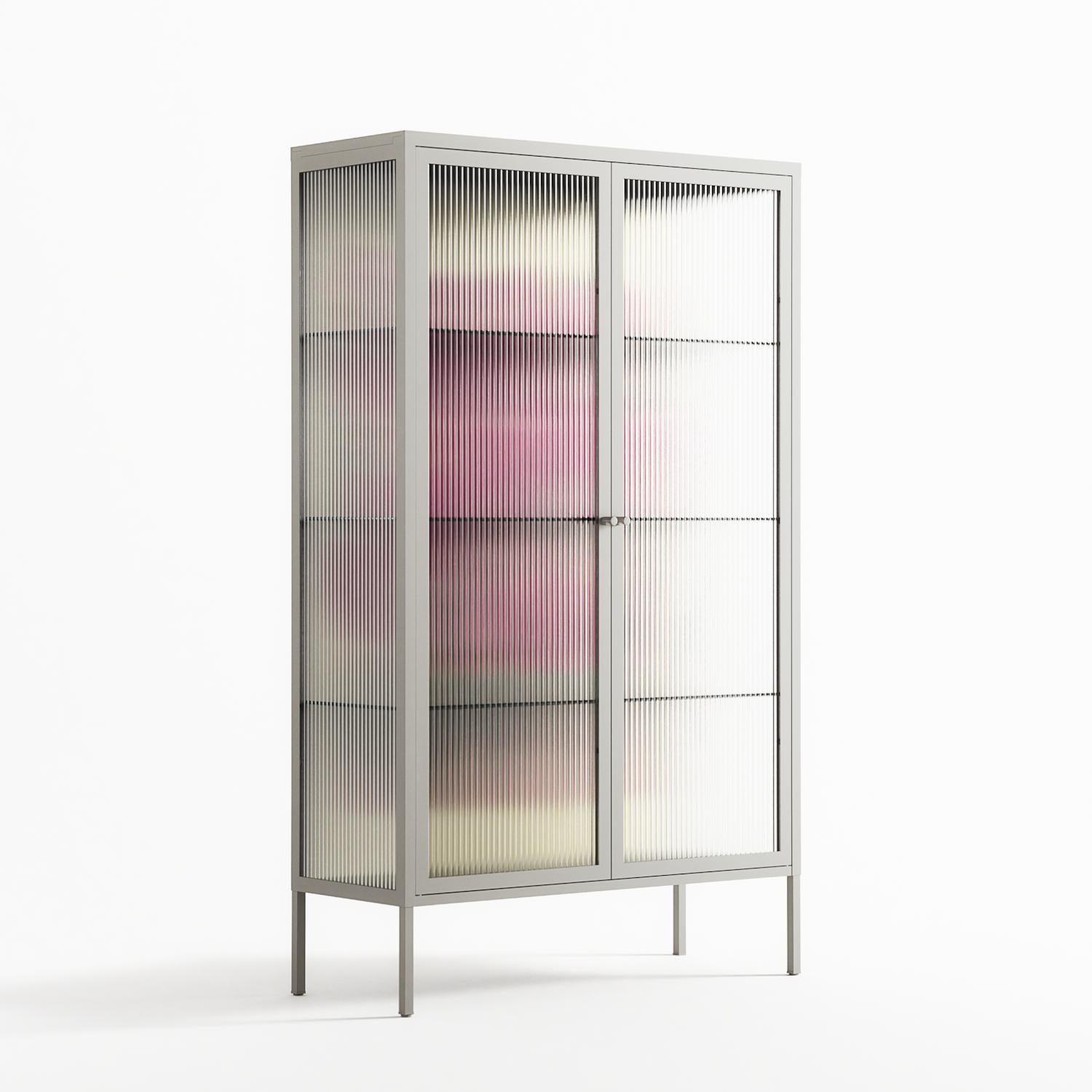 Tulips - Cabinet - Katie O’Shea - Chalk - Reeded glass
