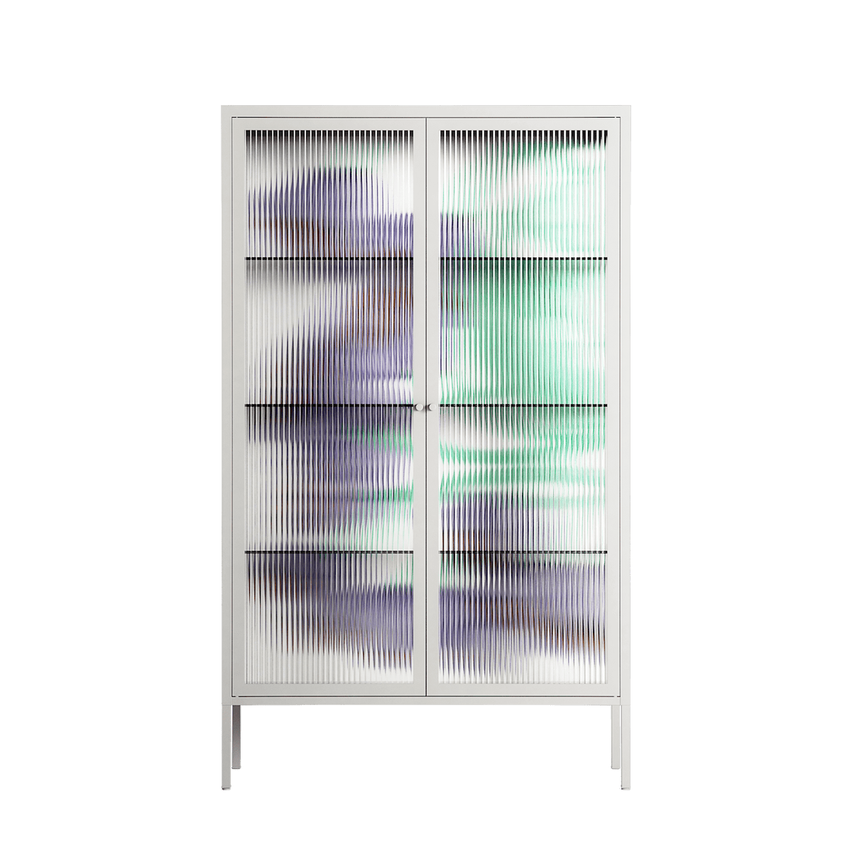 Tulips Purple - Cabinet - Katie O’Shea - Chalk - Reeded glass