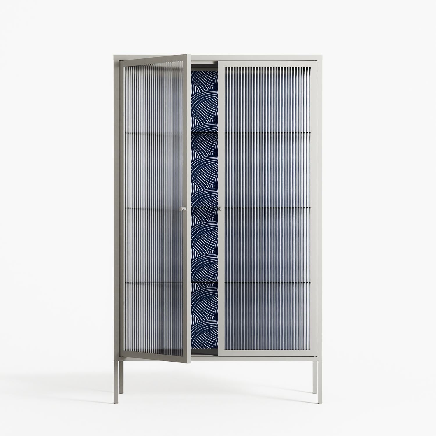 Basket Weave - Cabinet - Katie O’Shea - Chalk - Reeded glass