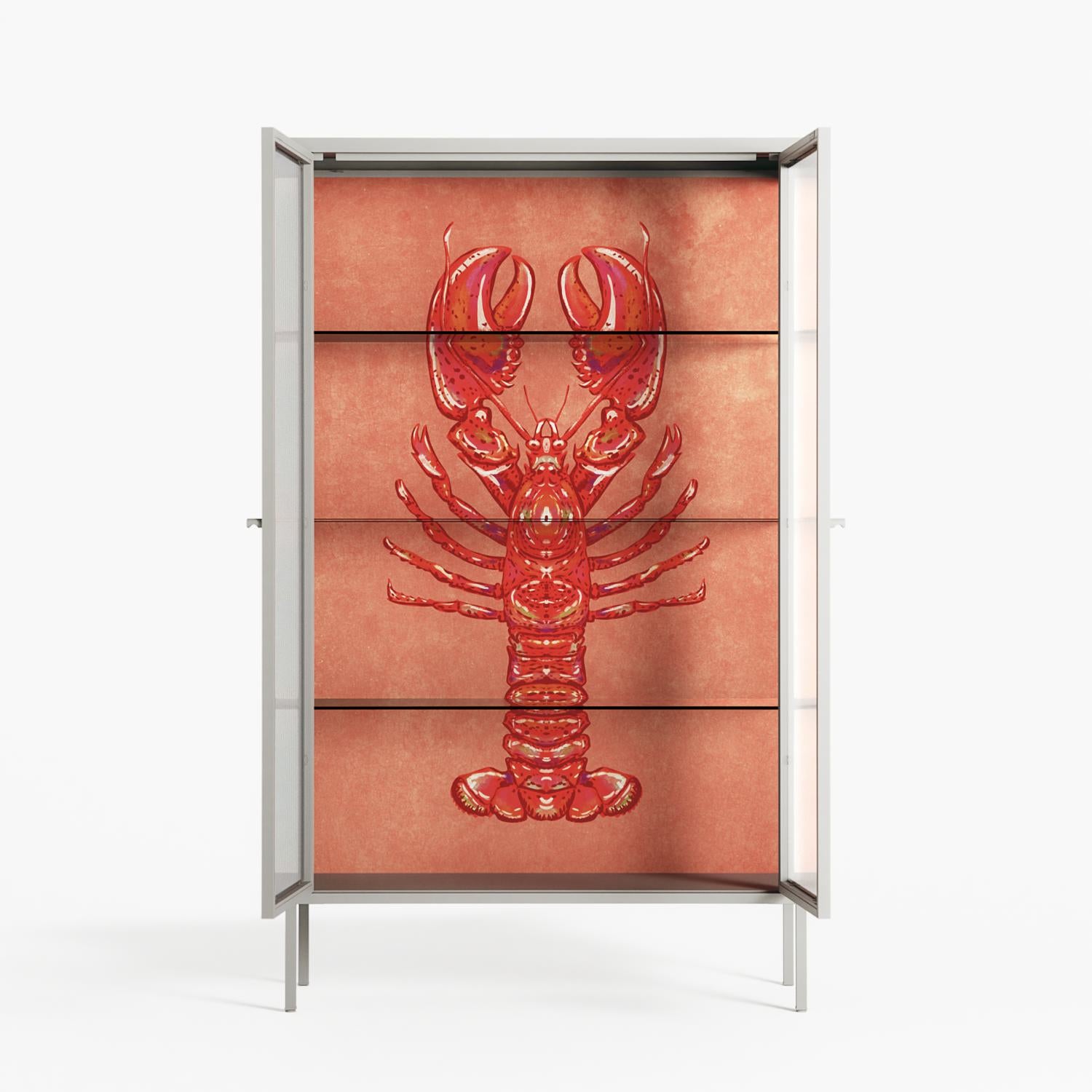 Lobster - Cabinet - Raissa Oltmanns - Chalk - Reeded glass