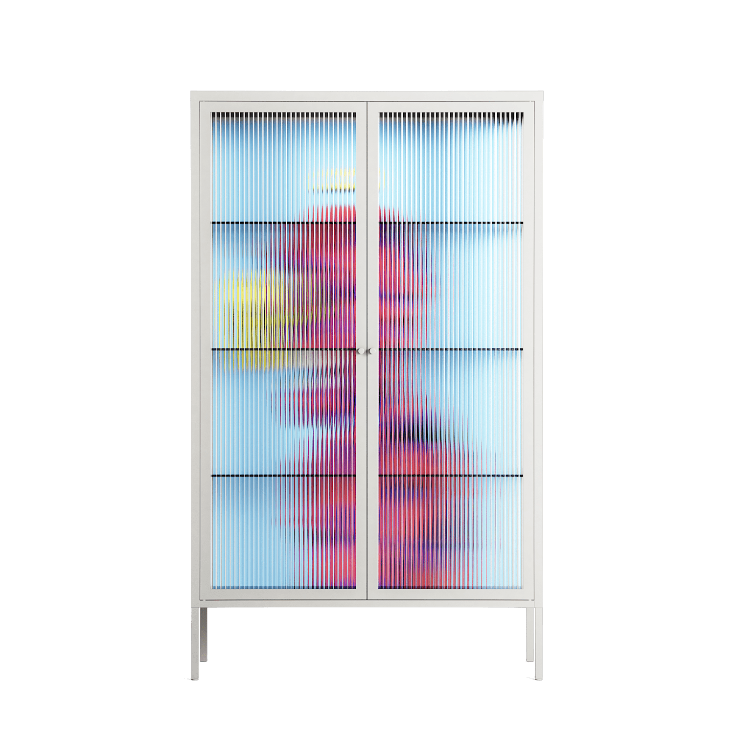 Flower - Cabinet - Cezar Berje - Chalk - Reeded glass