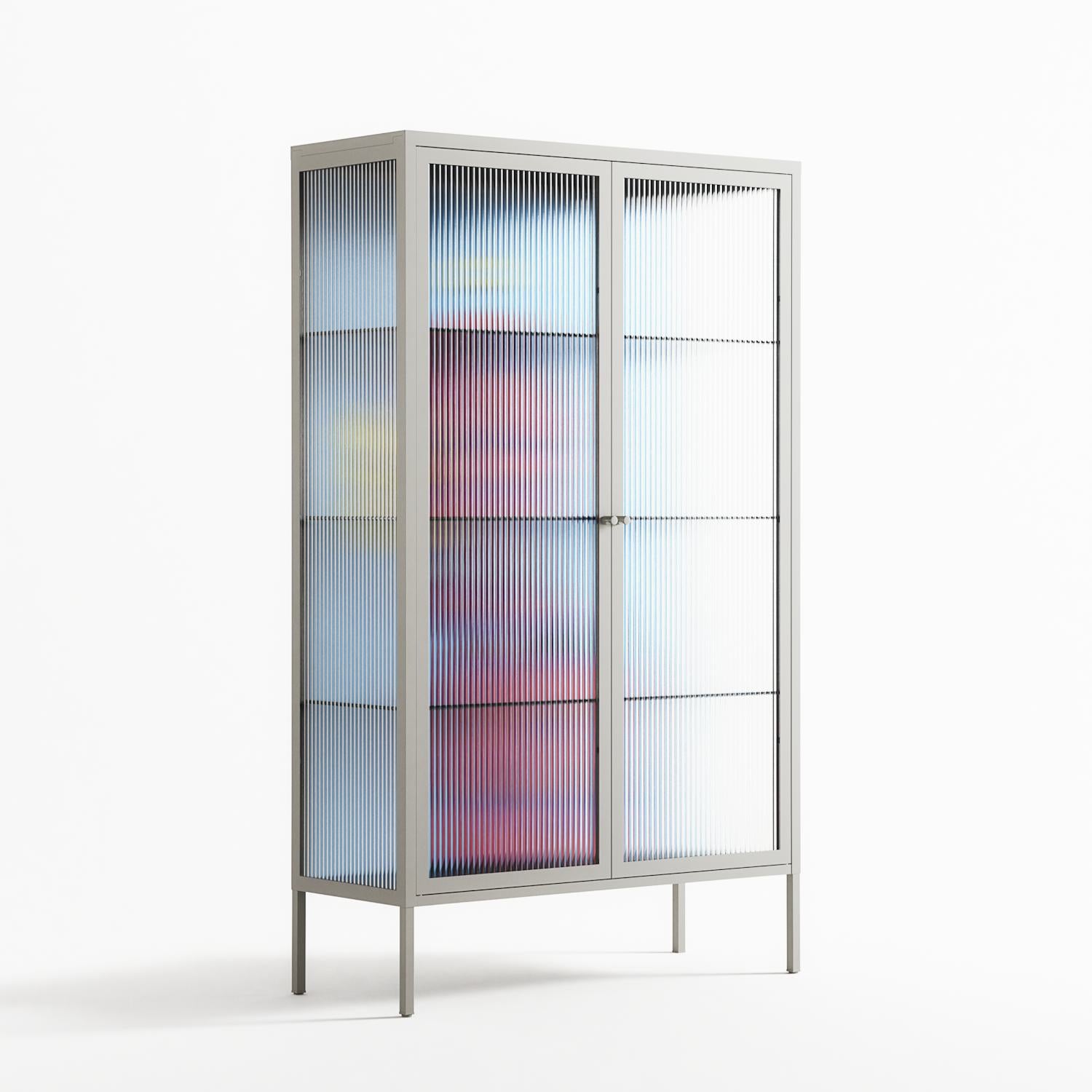Flower - Cabinet - Cezar Berje - Chalk - Reeded glass