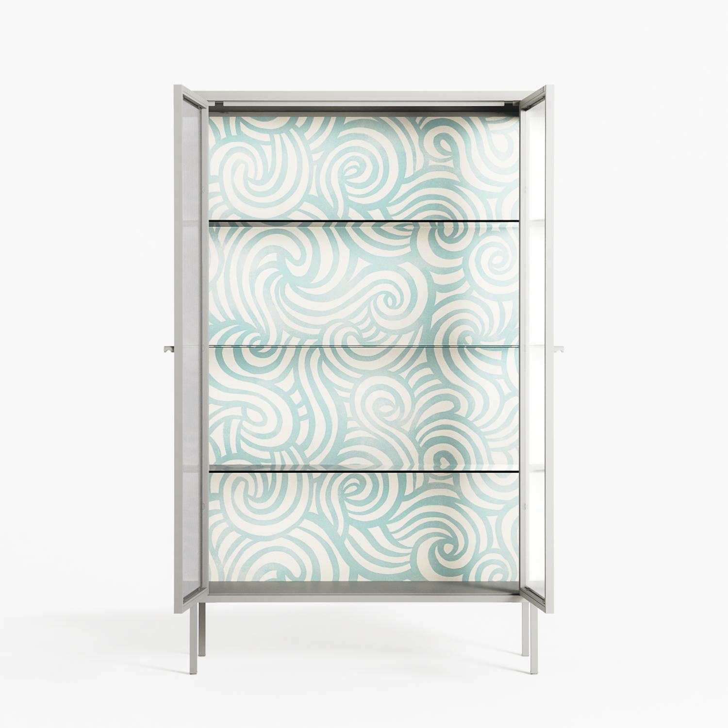 Epic Swirl - Cabinet - Amy Suther - Chalk - Reeded glass