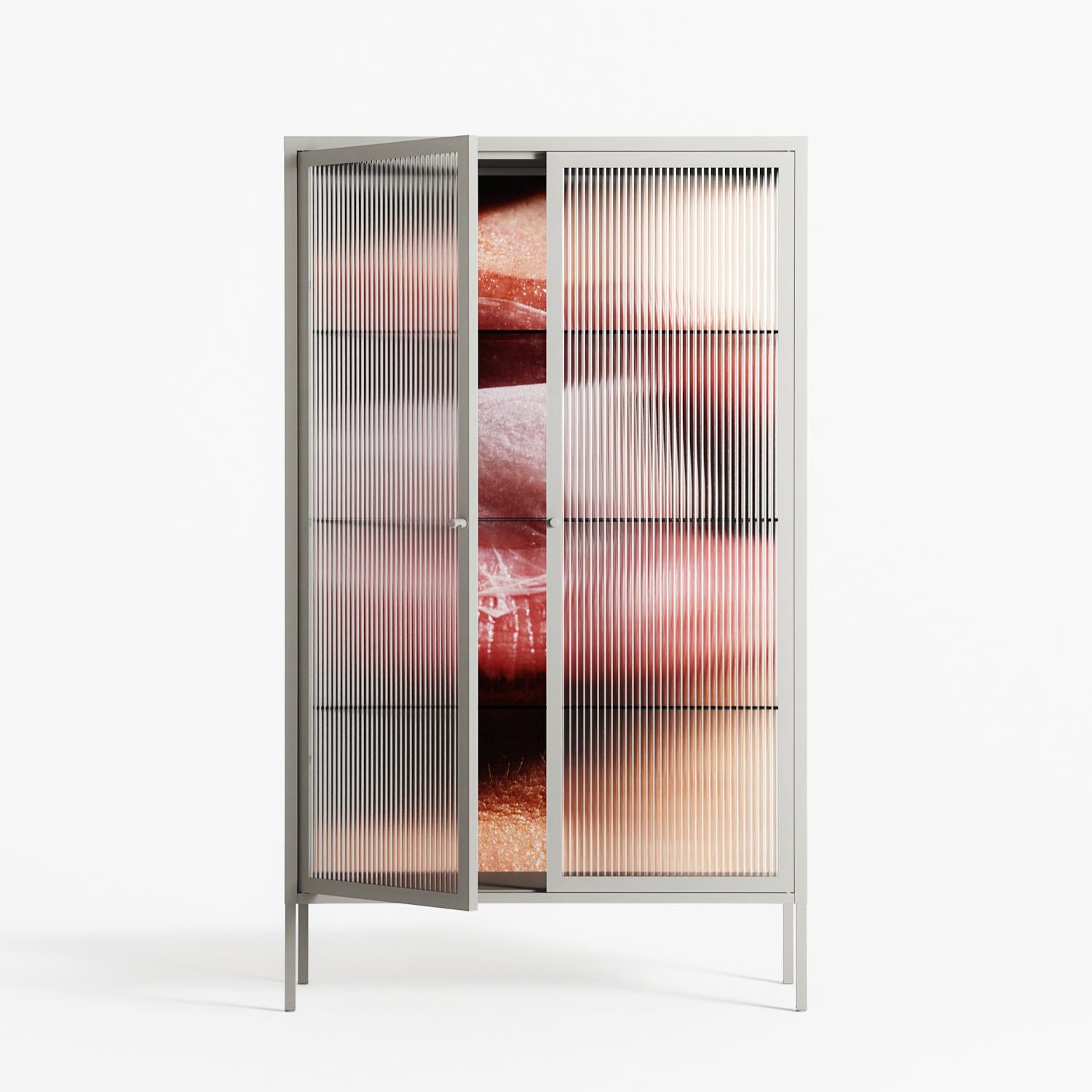 Blow - Cabinet - Nadia Ryder - Chalk - Reeded glass