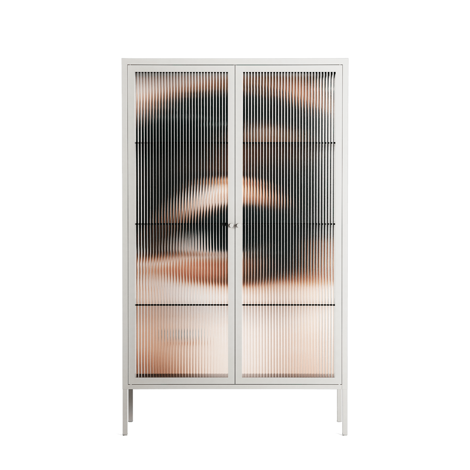 Gem - Cabinet - Nadia Ryder - Chalk - Reeded glass