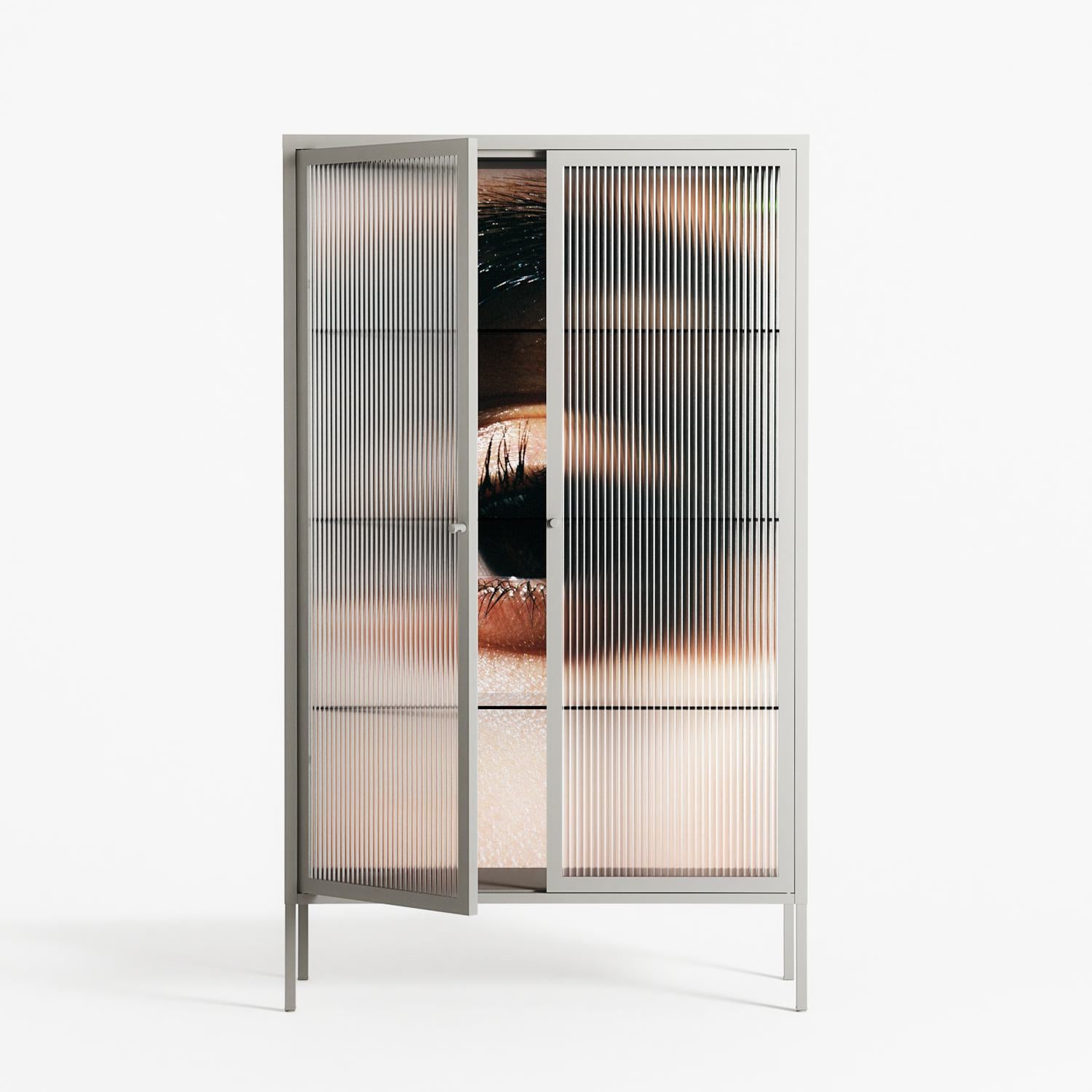 Gem - Cabinet - Nadia Ryder - Chalk - Reeded glass