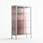 Red 2 - Cabinet - Nadia Ryder - Chalk - Reeded glass