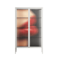 Red 4 - Cabinet - Nadia Ryder - Chalk - Reeded glass