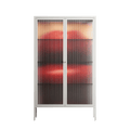 Red - Cabinet - Nadia Ryder - Chalk - Reeded glass