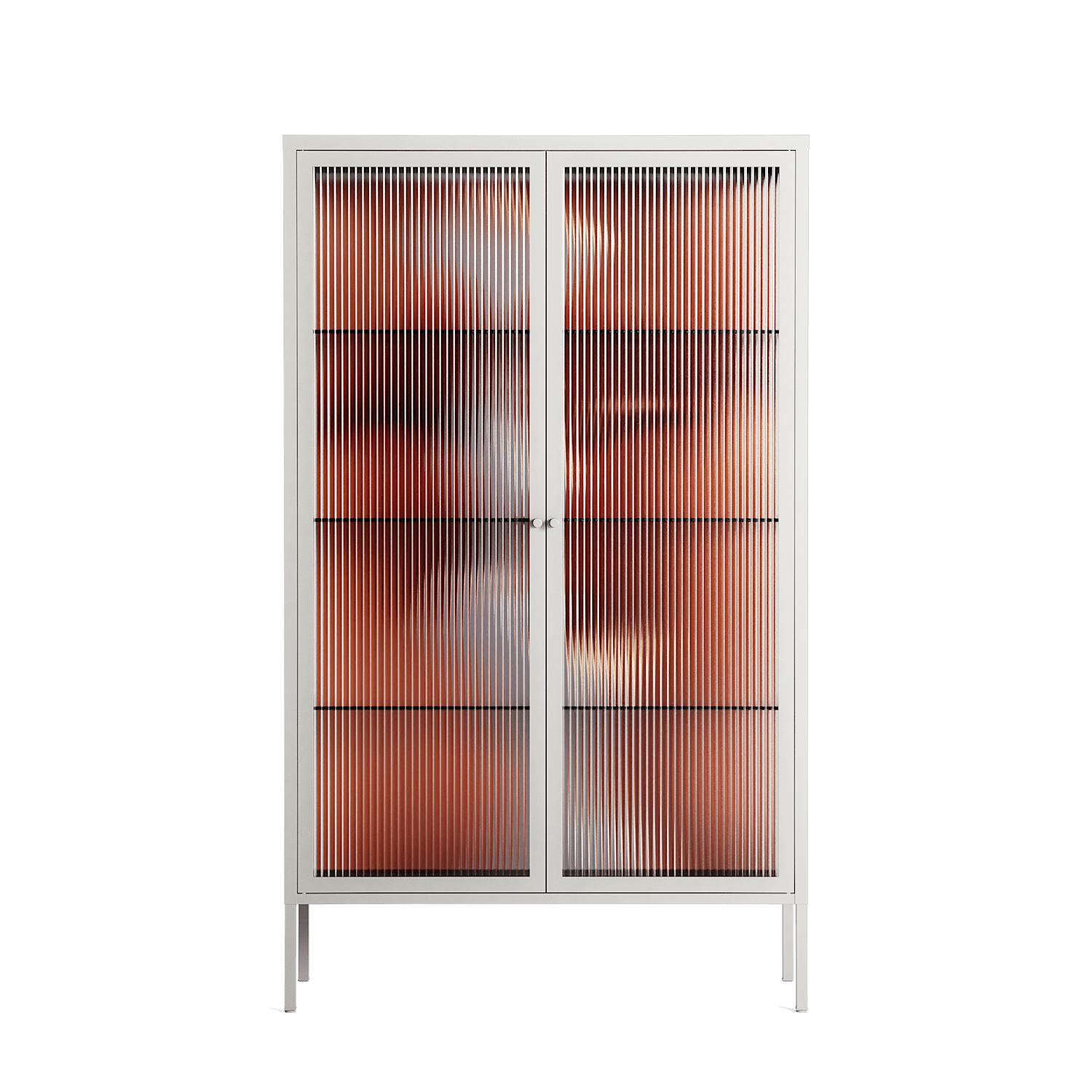 The Art Of Kissing 2 - Cabinet - Nadia Ryder - Chalk - Reeded glass