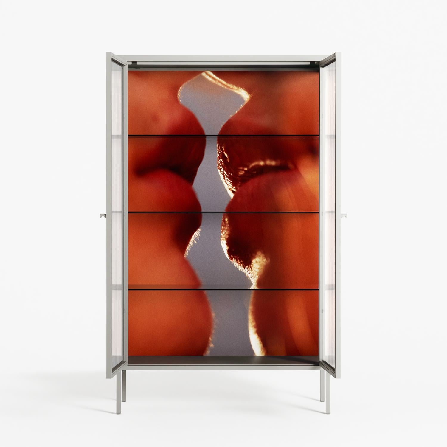 The Art Of Kissing 2 - Cabinet - Nadia Ryder - Chalk - Reeded glass