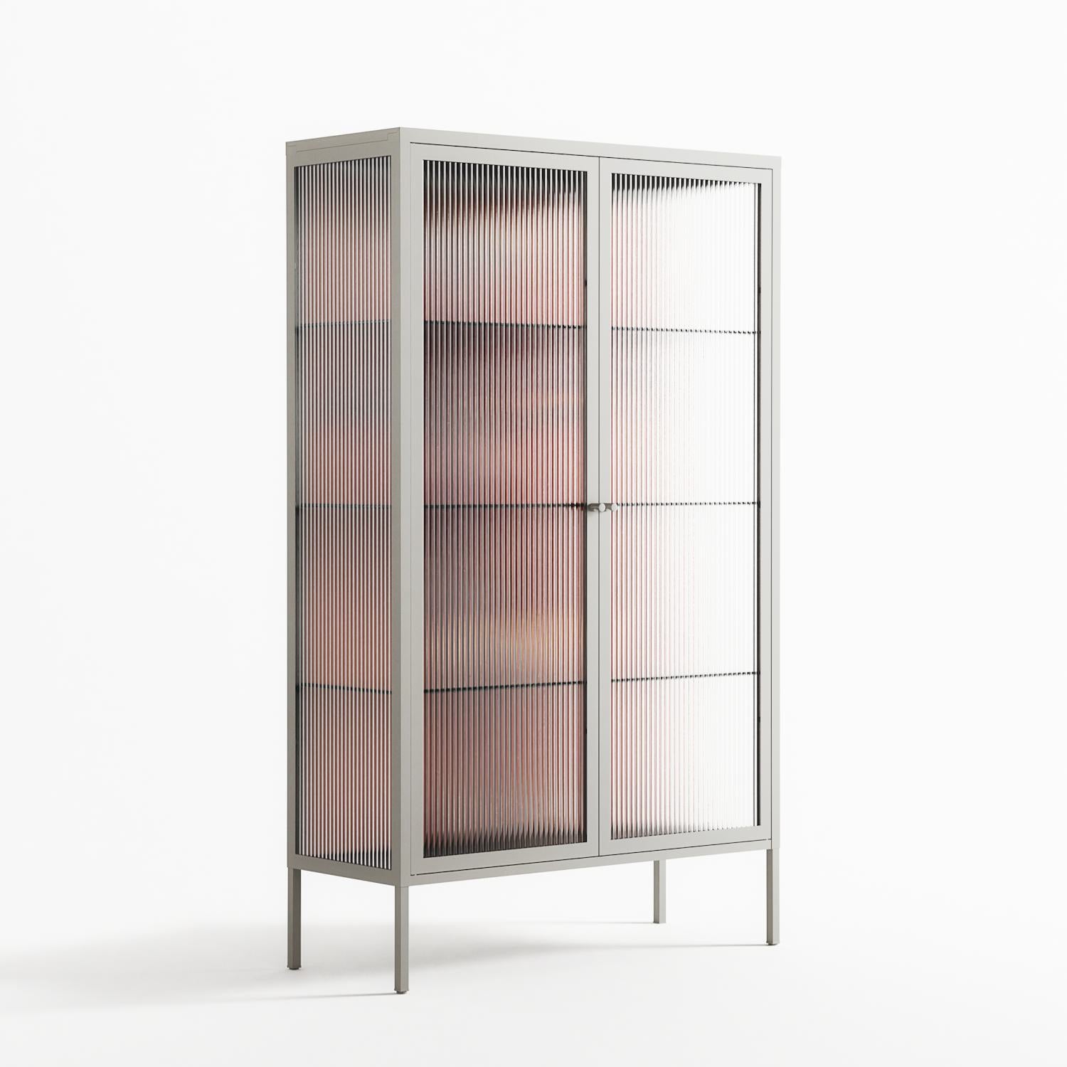 The Art Of Kissing 2 - Cabinet - Nadia Ryder - Chalk - Reeded glass