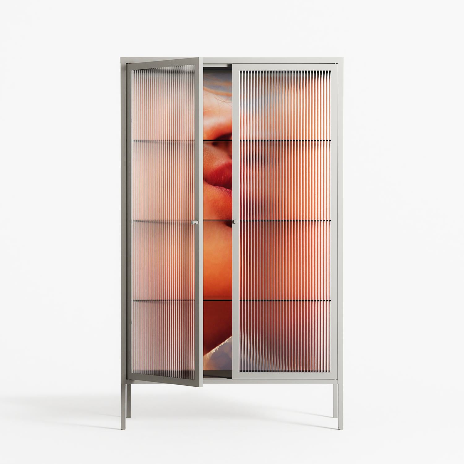 The Art Of Kissing - Cabinet - Nadia Ryder - Chalk - Reeded glass