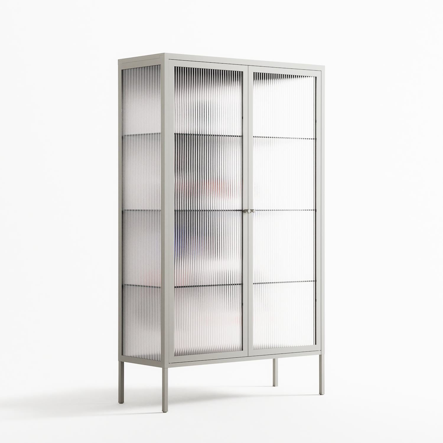 Décomposé - Cabinet - David Vanadia - Chalk - Reeded glass