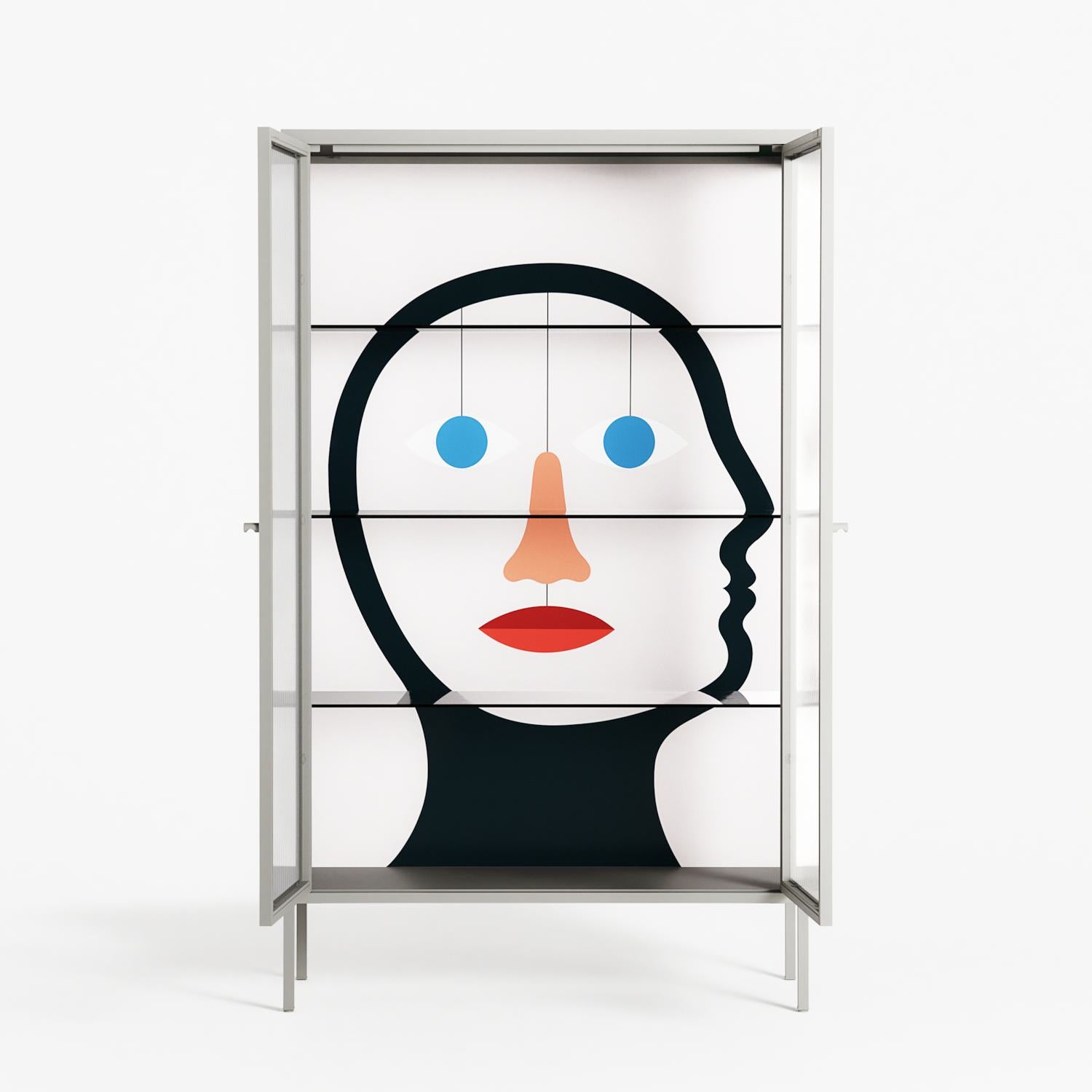 En_Suspend - Cabinet - David Vanadia - Chalk - Reeded glass