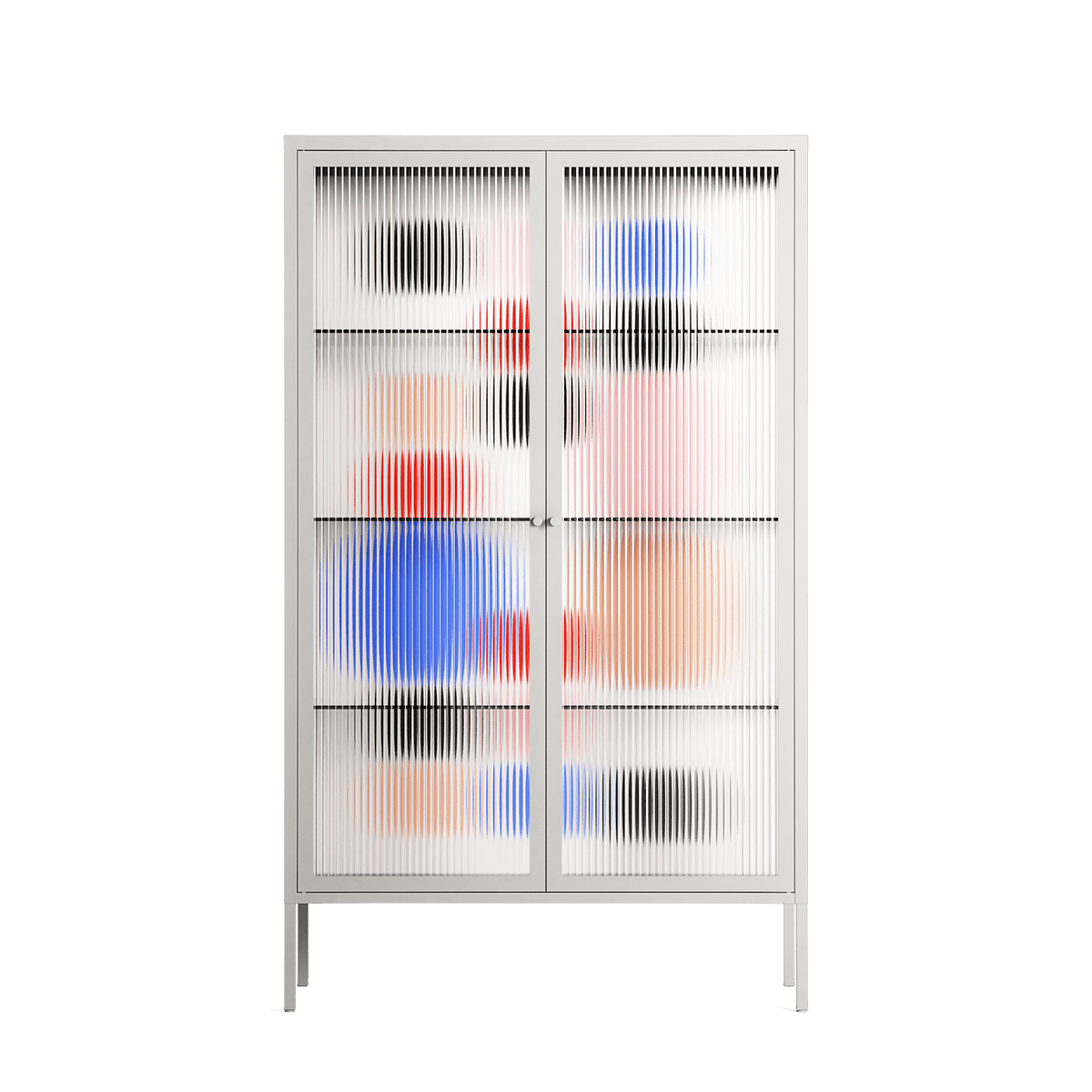 Pattern - Cabinet - David Vanadia - Chalk - Reeded glass