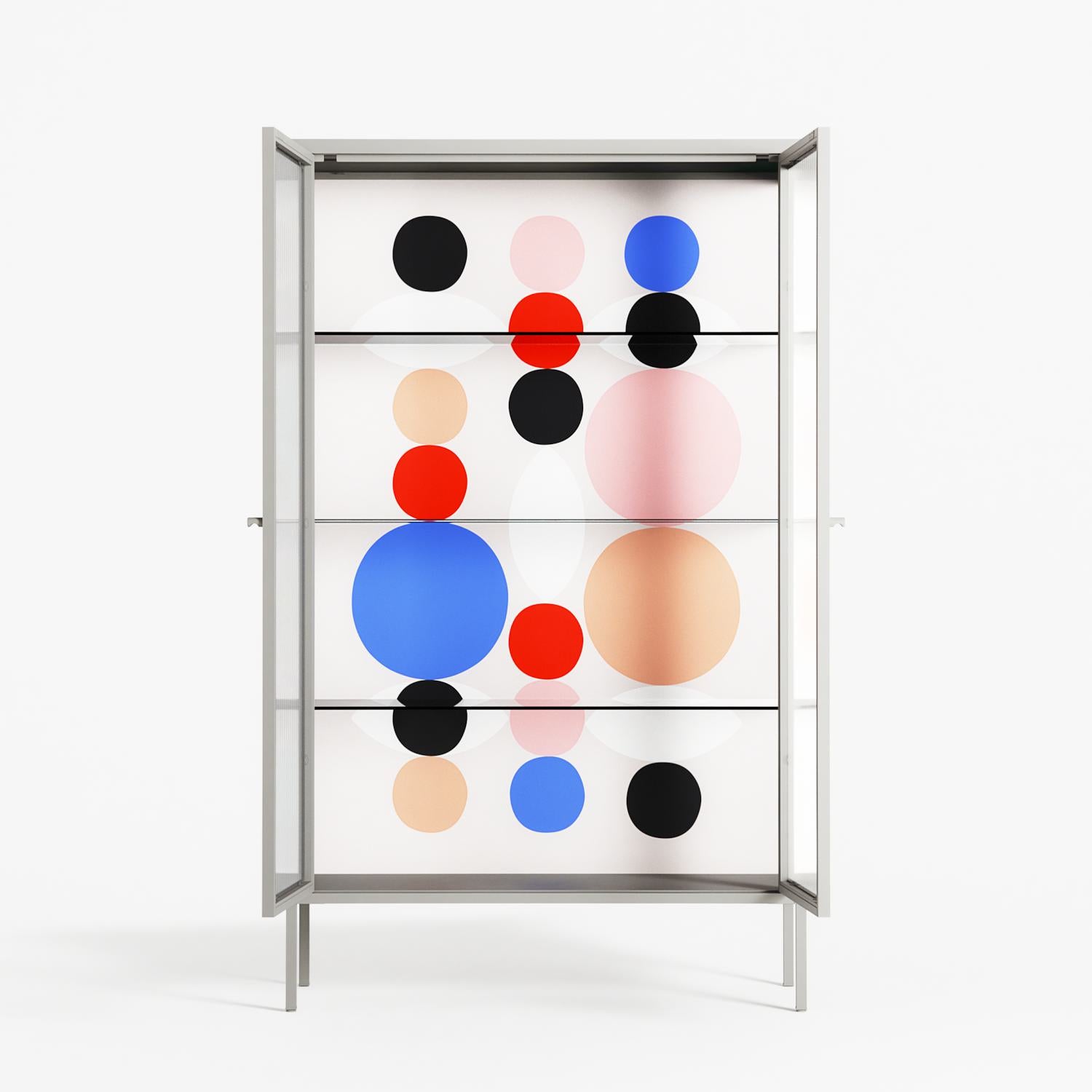 Pattern - Cabinet - David Vanadia - Chalk - Reeded glass