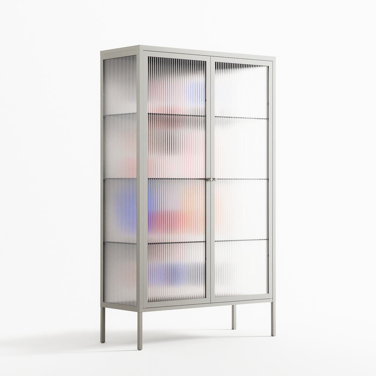 Pattern - Cabinet - David Vanadia - Chalk - Reeded glass