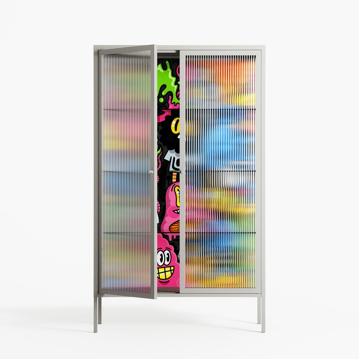All The Good Guys - Cabinet - Craig Watkins - Chalk - Reeded glass