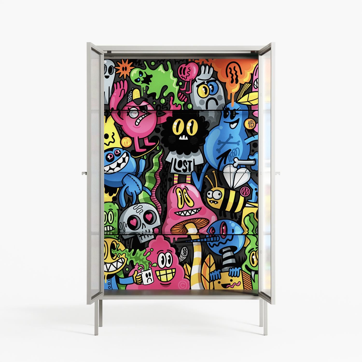 All The Good Guys - Cabinet - Craig Watkins - Chalk - Reeded glass