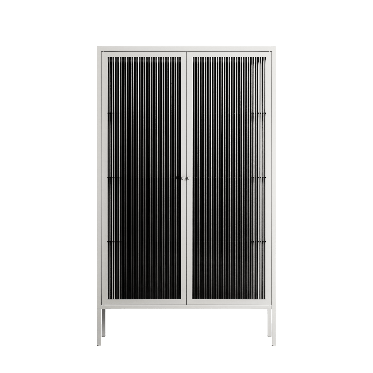 The Single Color - Cabinet - Craig Watkins - Chalk - Reeded glass