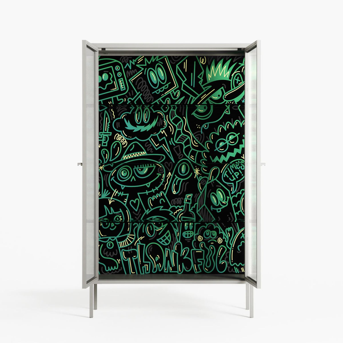Thankful - Cabinet - Craig Watkins - Chalk - Reeded glass