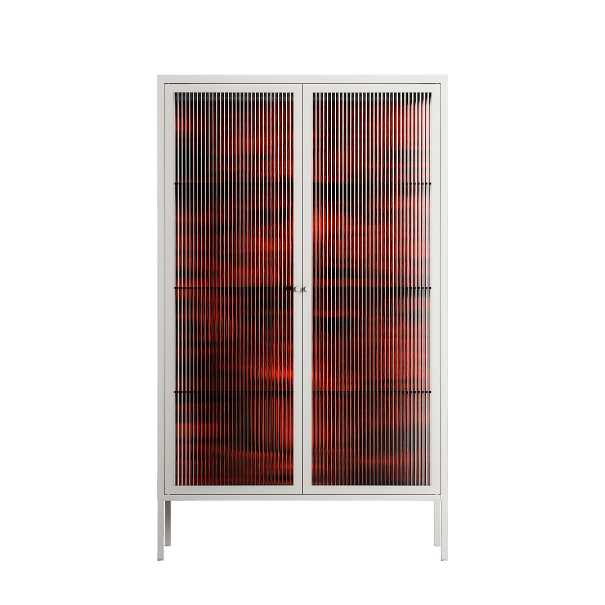 Wottosque Red - Cabinet - Craig Watkins - Chalk - Reeded glass