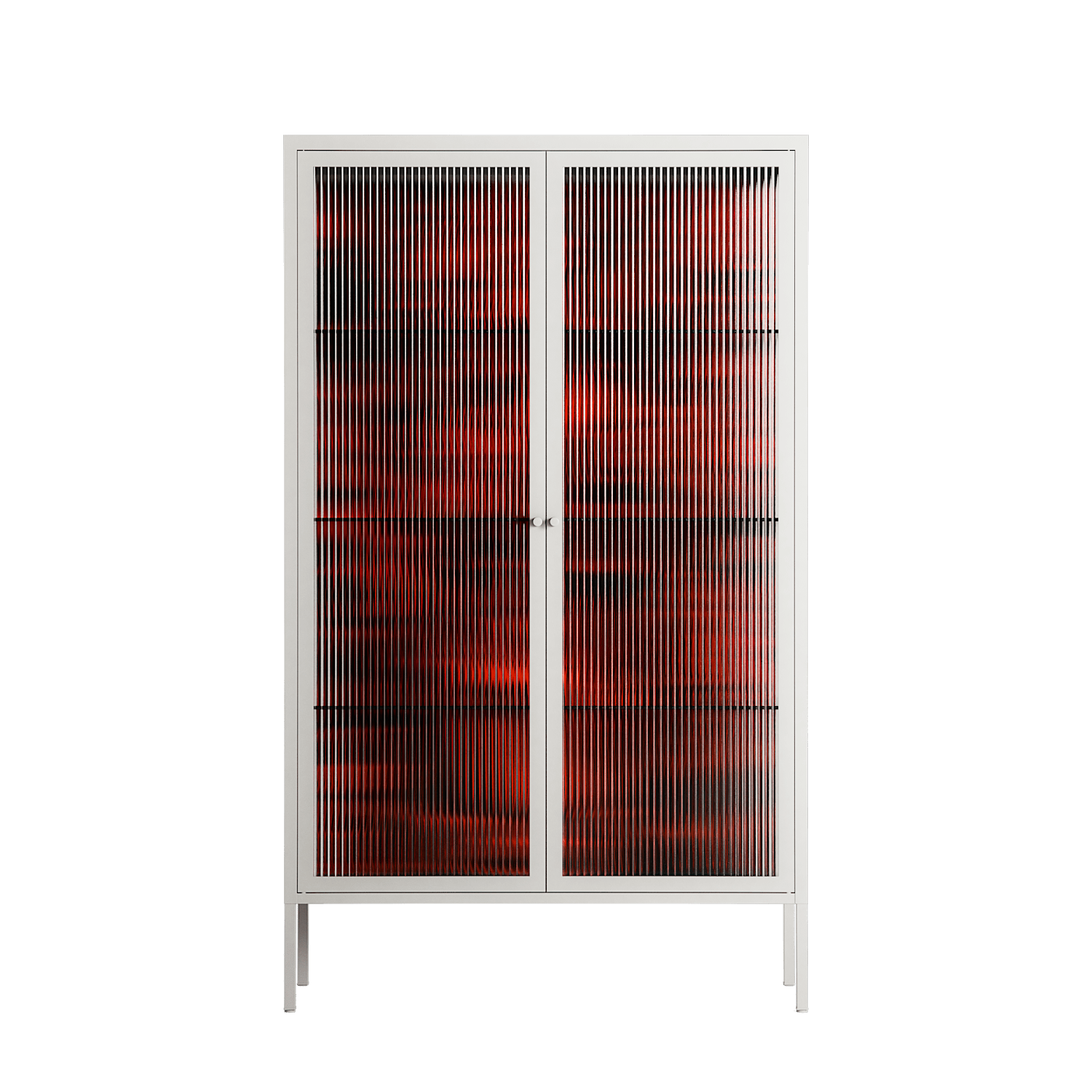 Wottosque Red - Cabinet - Craig Watkins - Chalk - Reeded glass
