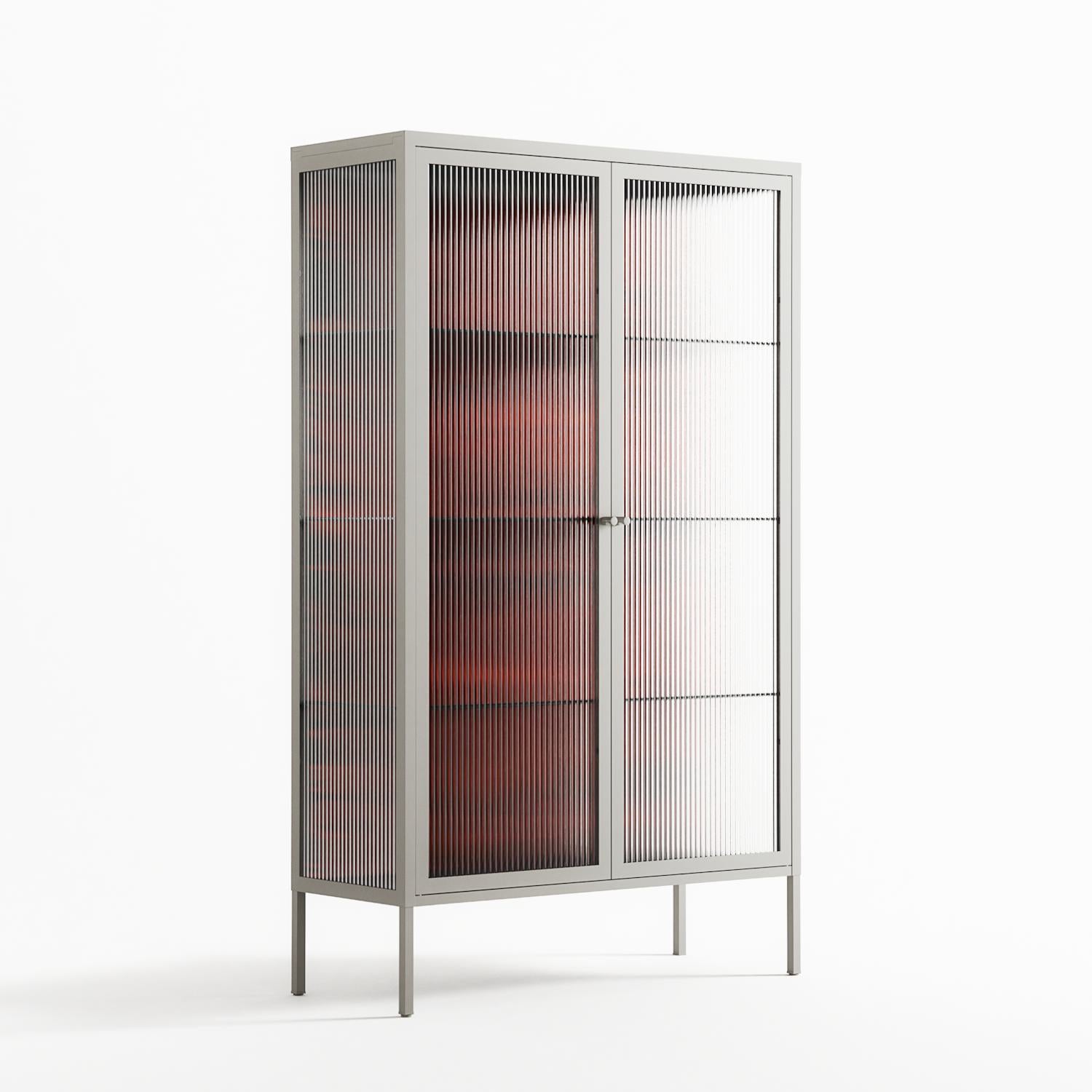 Wottosque Red - Cabinet - Craig Watkins - Chalk - Reeded glass