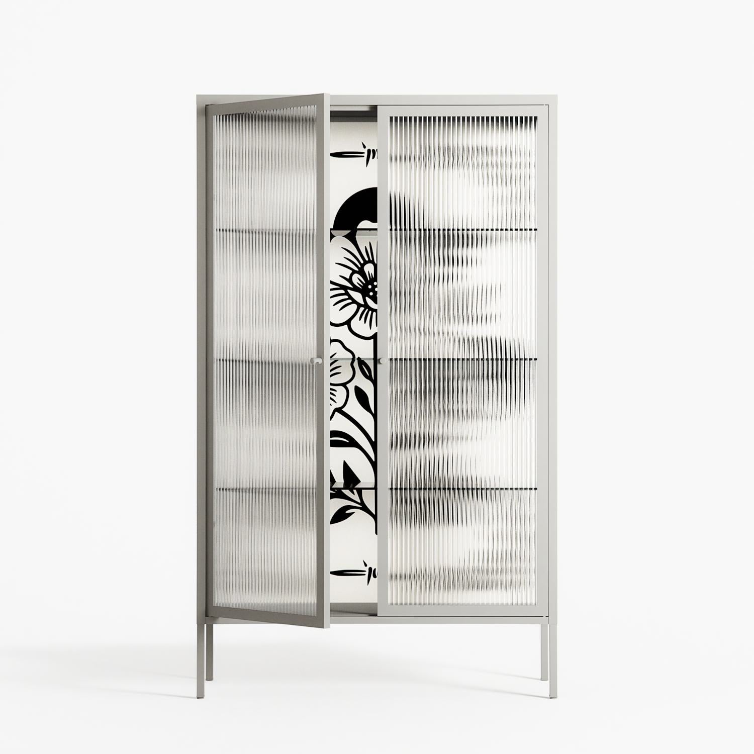 Barbed Bloom - Cabinet - Daphna Sebbane - Chalk - Reeded glass