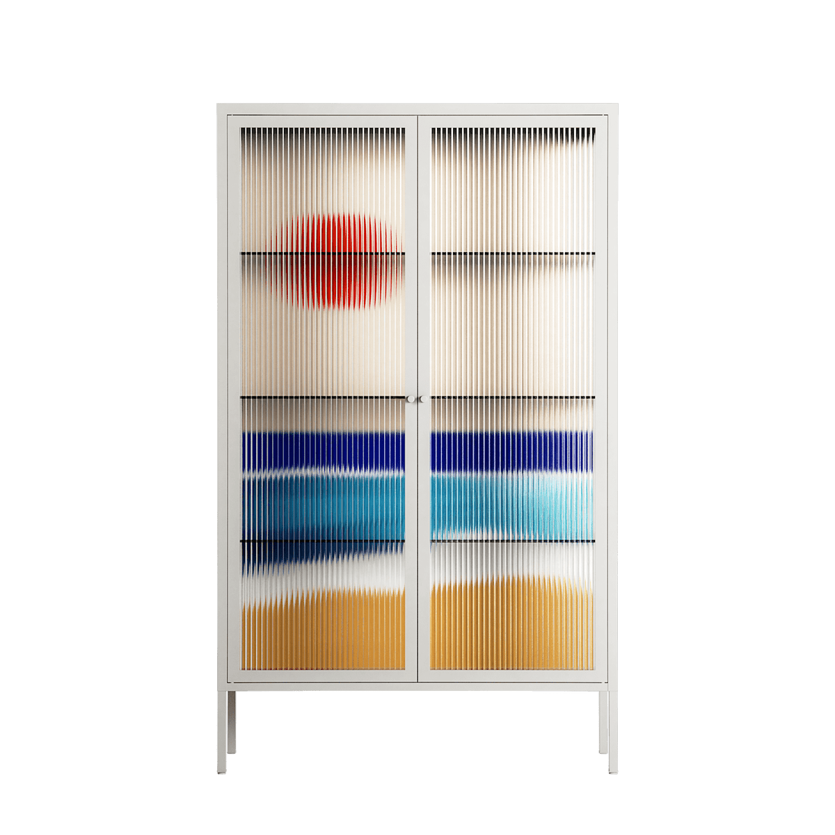 Ocean Sunrise - Cabinet - Henry Rivers - Chalk - Reeded glass