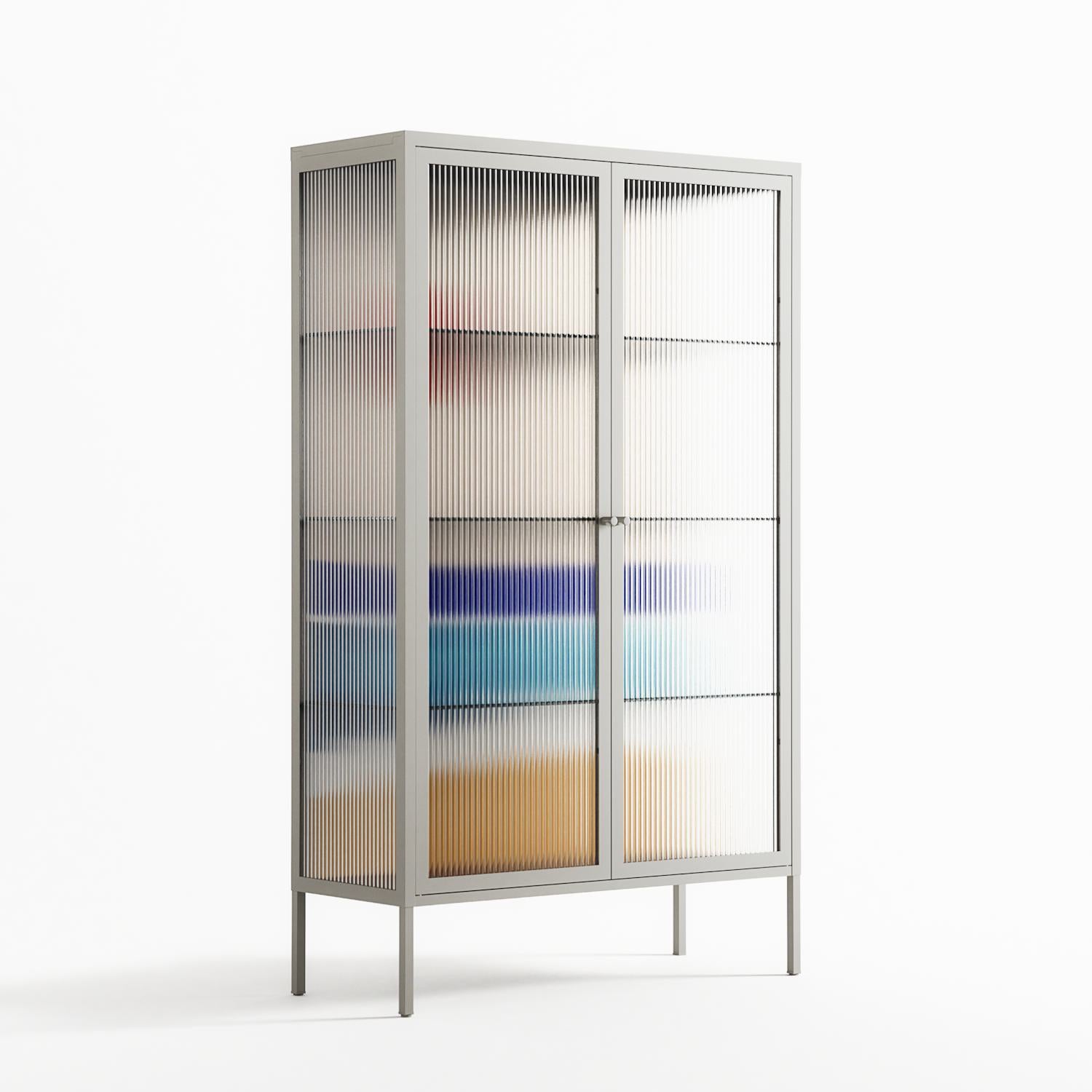 Ocean Sunrise - Cabinet - Henry Rivers - Chalk - Reeded glass