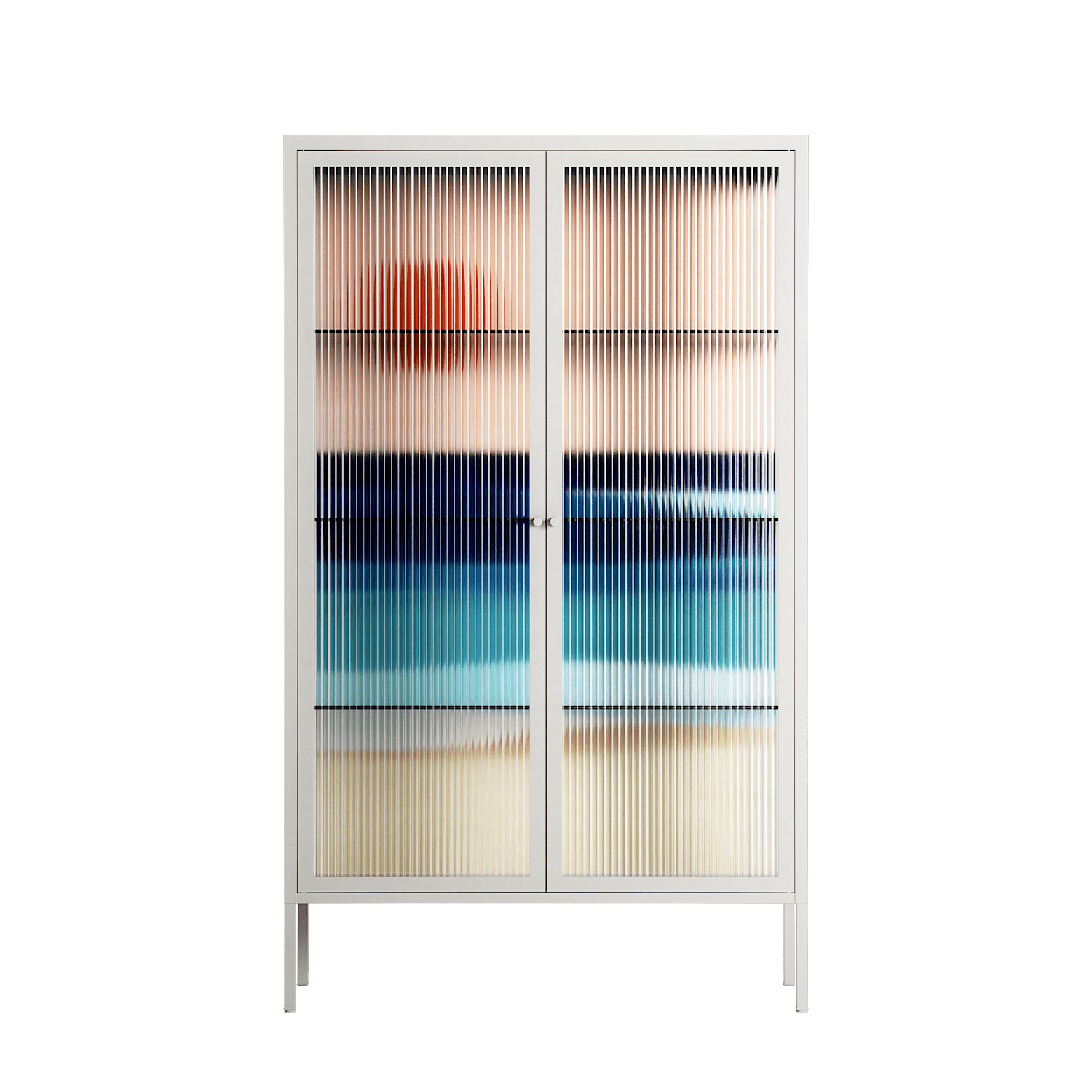 The Wave - Cabinet - Henry Rivers - Chalk - Reeded glass