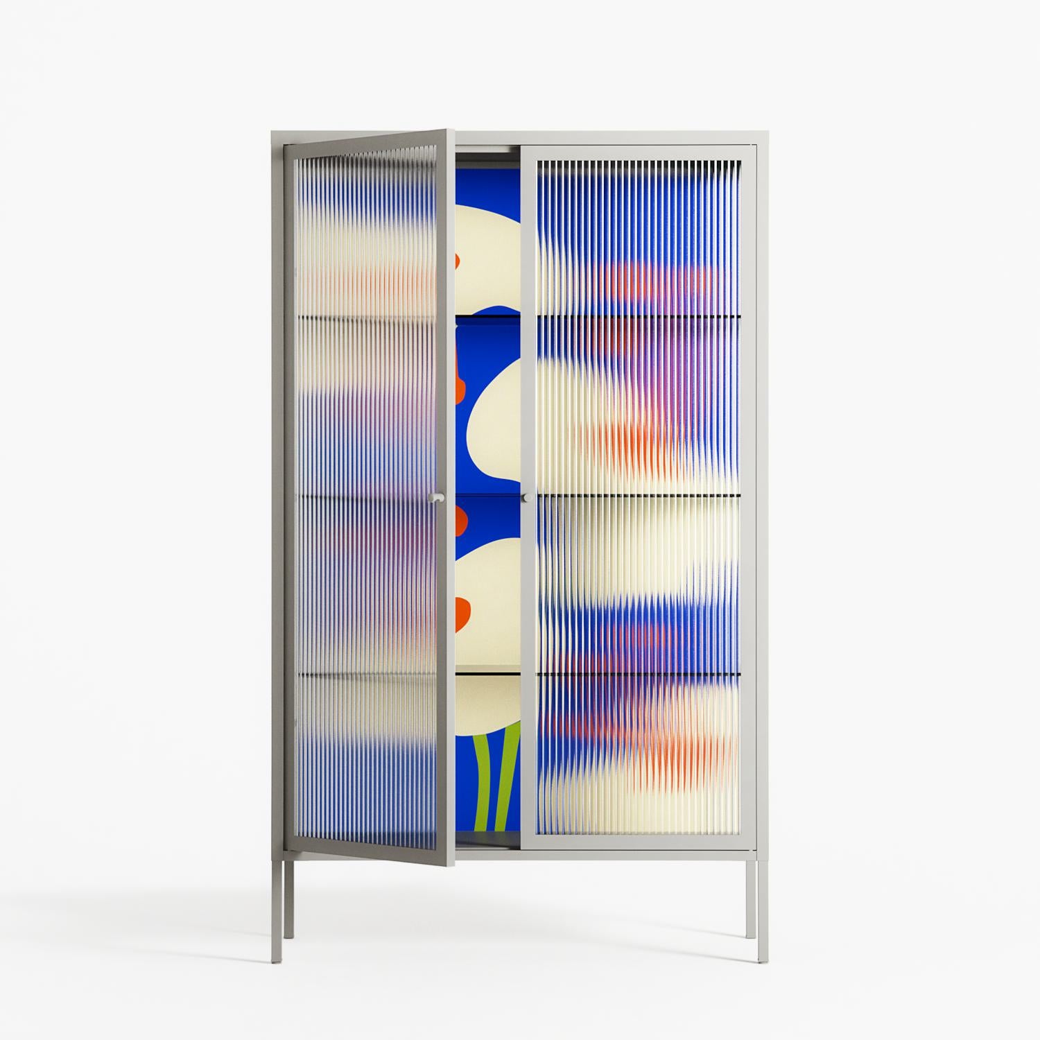 Meadow - Cabinet - Magda March - Chalk - Reeded glass