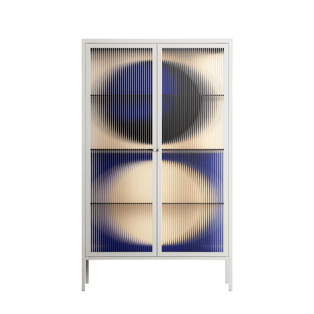 Entrance - Cabinet - Oluwasheyi Adebayo - Chalk - Reeded glass