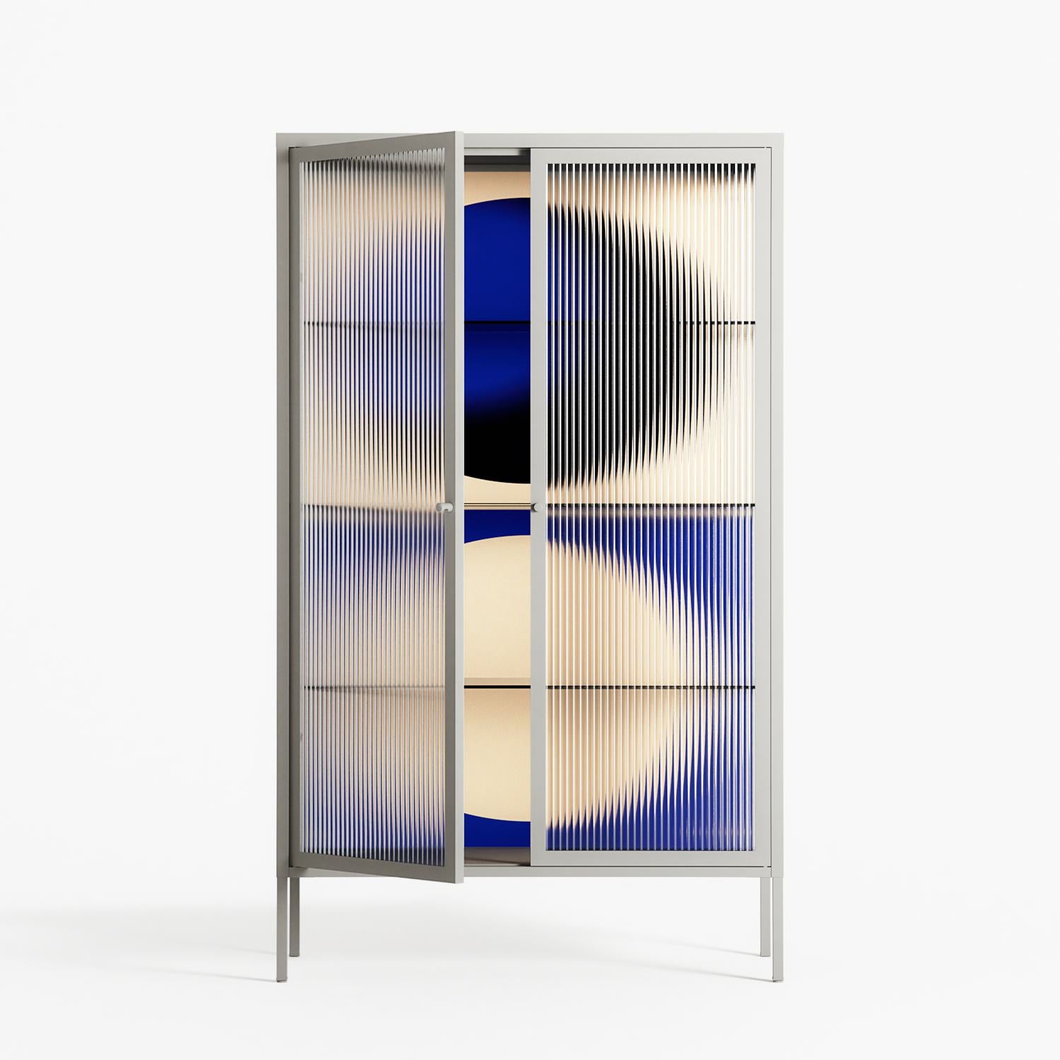 Entrance - Cabinet - Oluwasheyi Adebayo - Chalk - Reeded glass