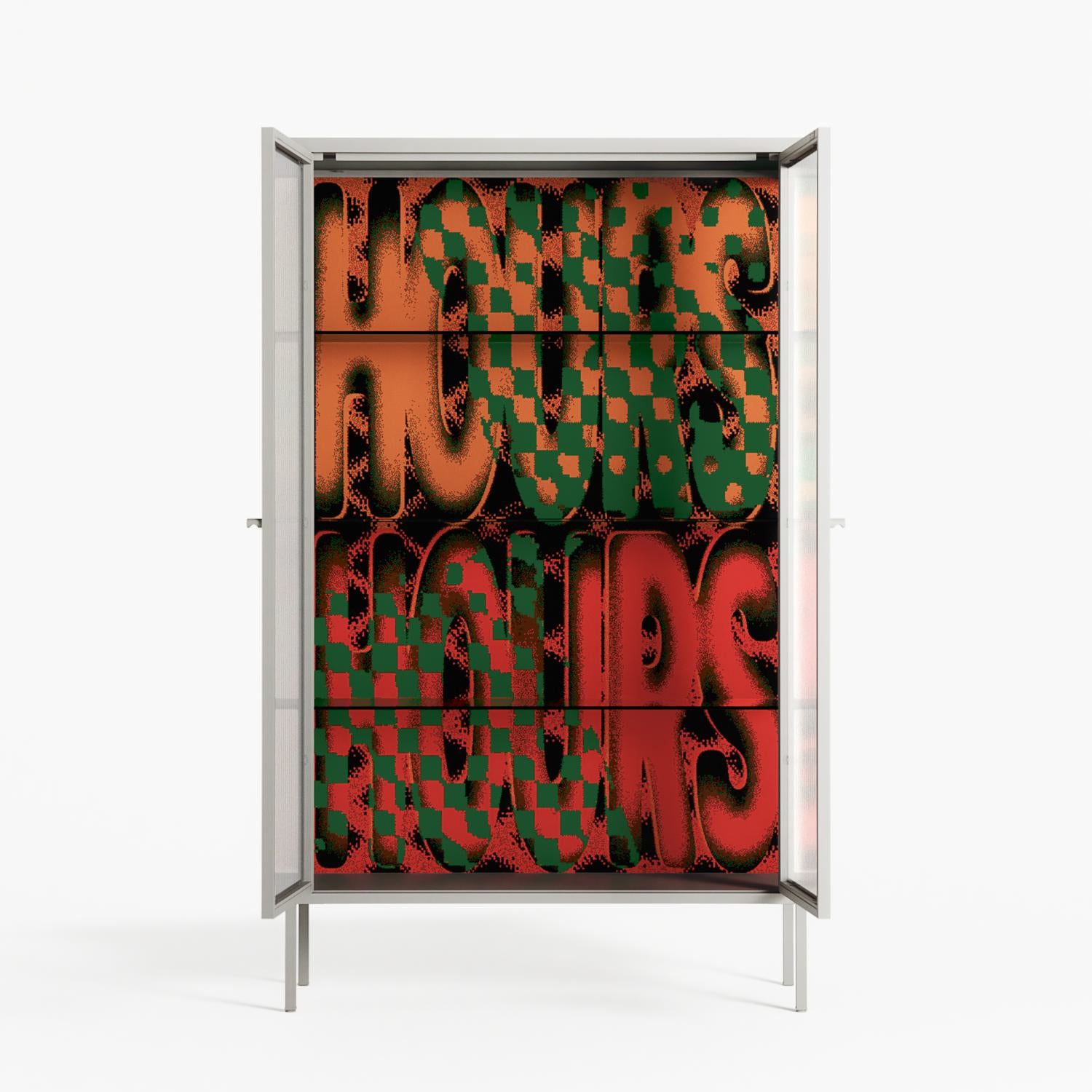 Hours - Cabinet - Oluwasheyi Adebayo - Chalk - Reeded glass