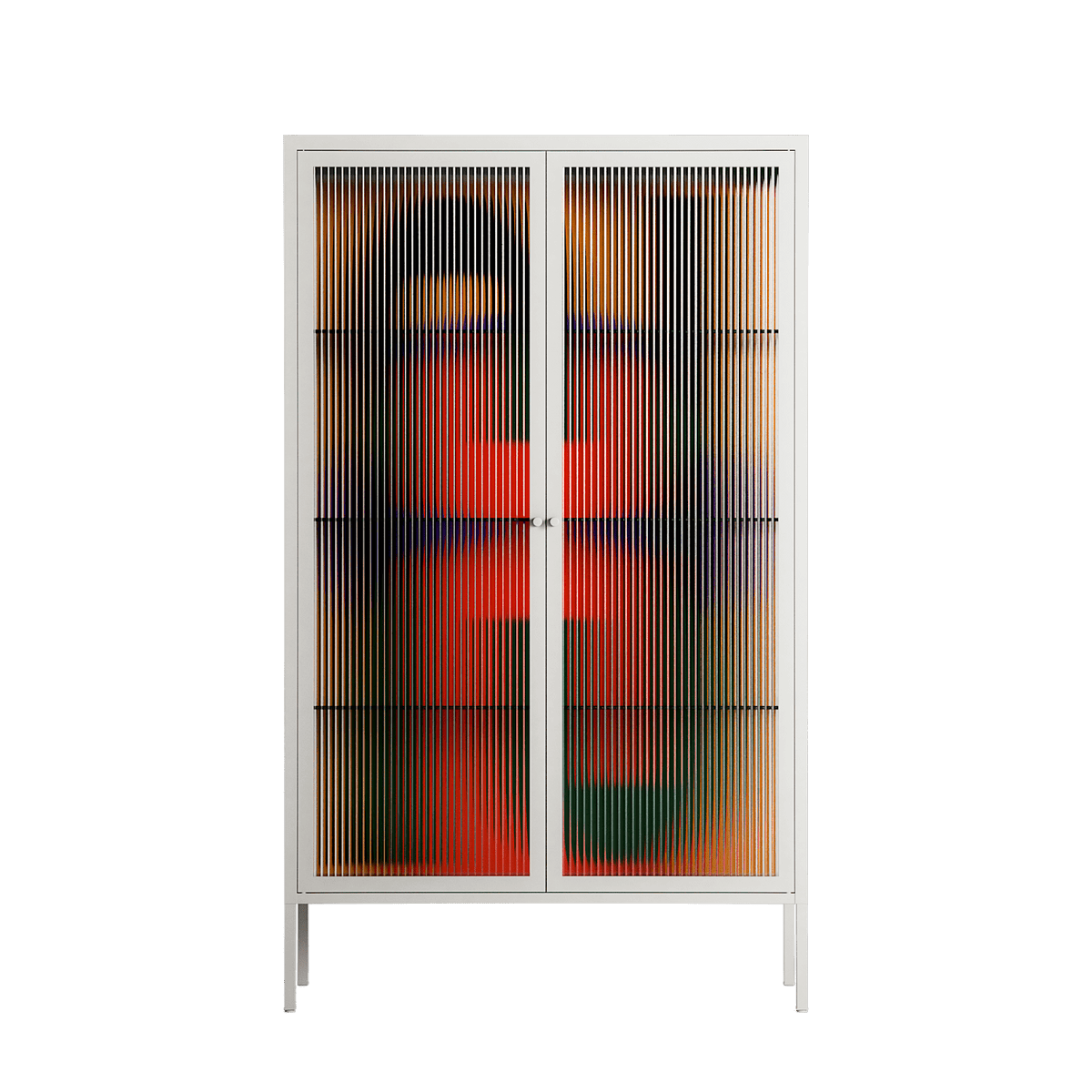 JJ - Cabinet - Oluwasheyi Adebayo - Chalk - Reeded glass