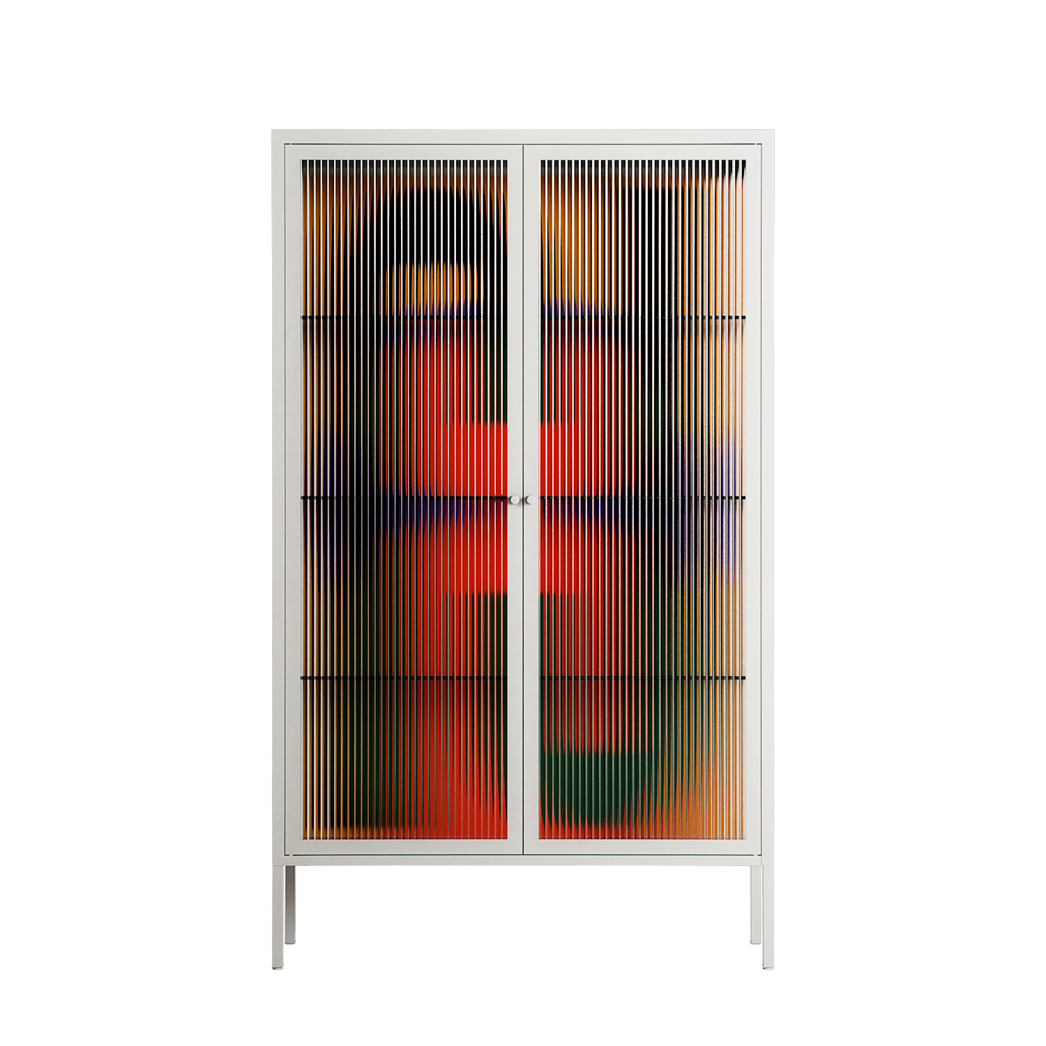 JJ - Cabinet - Oluwasheyi Adebayo - Chalk - Reeded glass