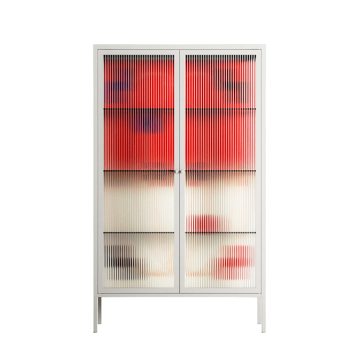 Parallel Mirage - Cabinet - Oluwasheyi Adebayo - Chalk - Reeded glass