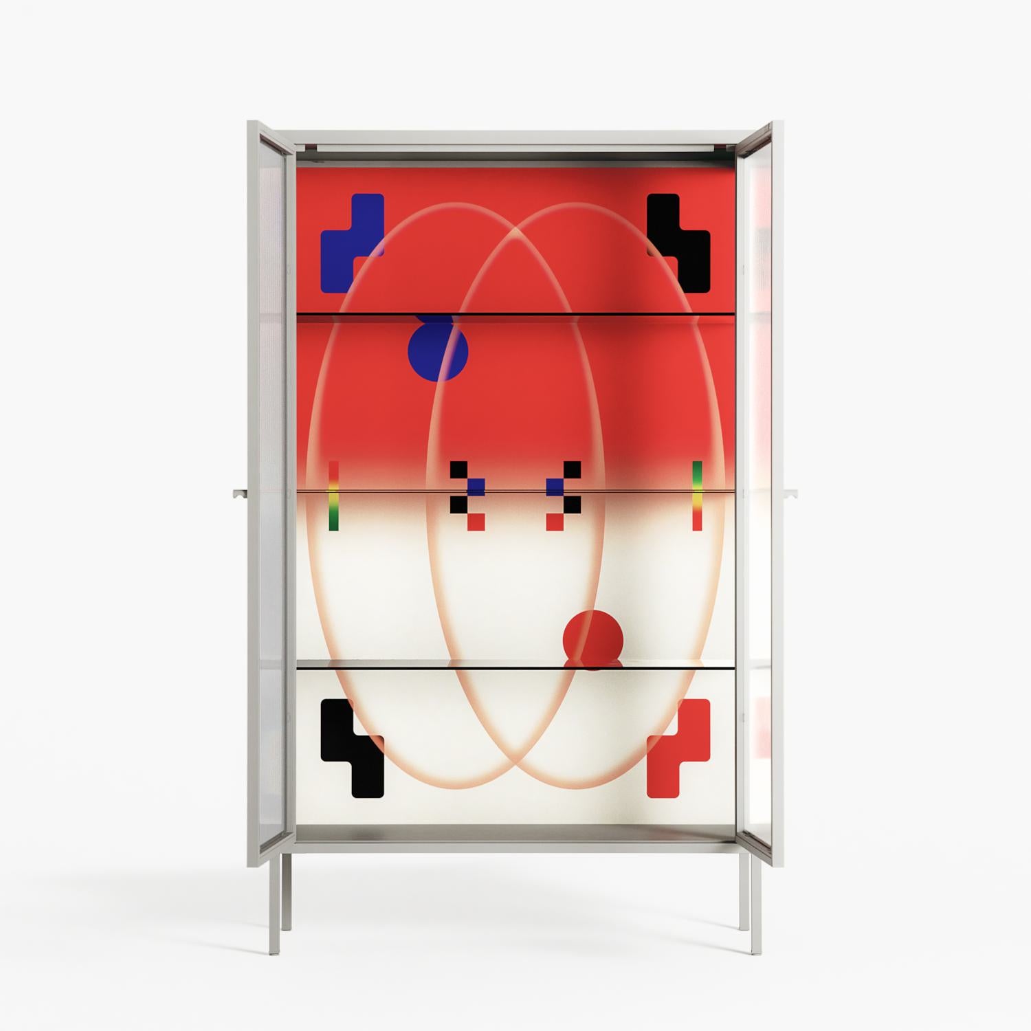 Parallel Mirage - Cabinet - Oluwasheyi Adebayo - Chalk - Reeded glass